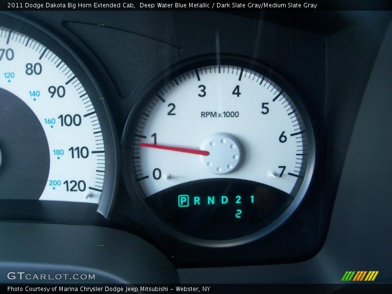 Deep Water Blue Metallic / Dark Slate Gray/Medium Slate Gray 2011 Dodge Dakota Big Horn Extended Cab