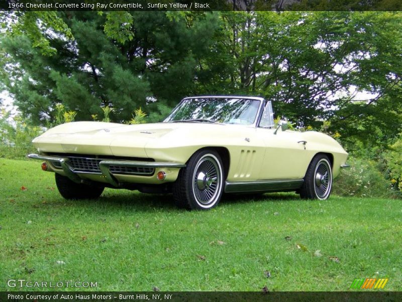 Sunfire Yellow / Black 1966 Chevrolet Corvette Sting Ray Convertible