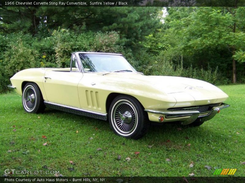 Sunfire Yellow / Black 1966 Chevrolet Corvette Sting Ray Convertible