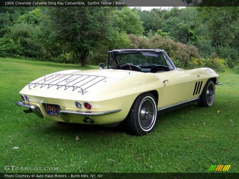 Sunfire Yellow / Black 1966 Chevrolet Corvette Sting Ray Convertible