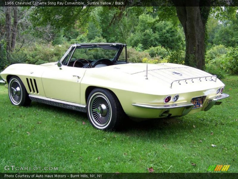 Sunfire Yellow / Black 1966 Chevrolet Corvette Sting Ray Convertible