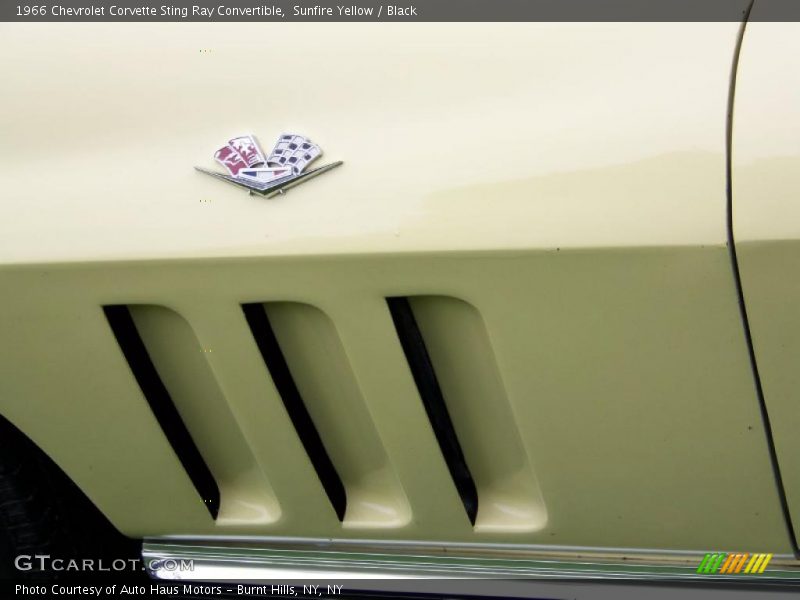 Sunfire Yellow / Black 1966 Chevrolet Corvette Sting Ray Convertible