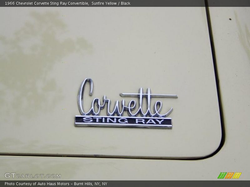 Sunfire Yellow / Black 1966 Chevrolet Corvette Sting Ray Convertible