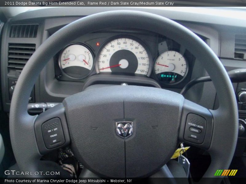 Flame Red / Dark Slate Gray/Medium Slate Gray 2011 Dodge Dakota Big Horn Extended Cab