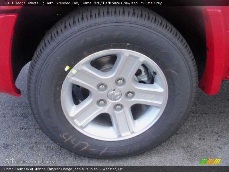 Flame Red / Dark Slate Gray/Medium Slate Gray 2011 Dodge Dakota Big Horn Extended Cab