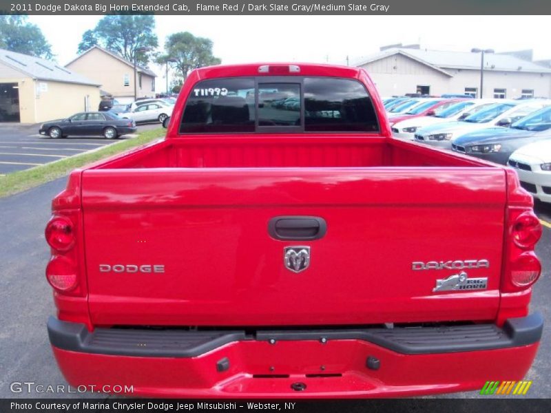 Flame Red / Dark Slate Gray/Medium Slate Gray 2011 Dodge Dakota Big Horn Extended Cab