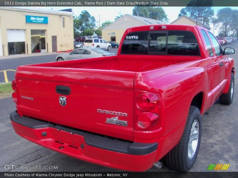 Flame Red / Dark Slate Gray/Medium Slate Gray 2011 Dodge Dakota Big Horn Extended Cab