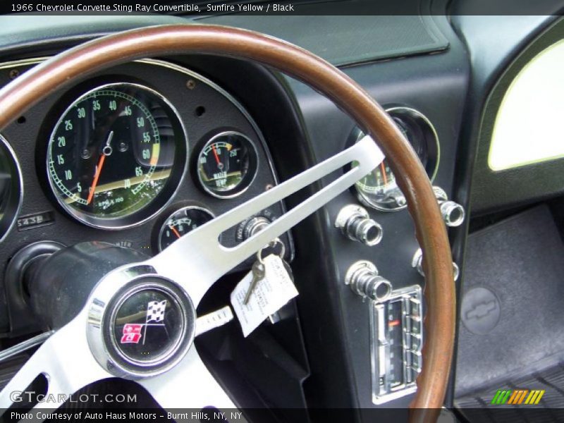 Sunfire Yellow / Black 1966 Chevrolet Corvette Sting Ray Convertible