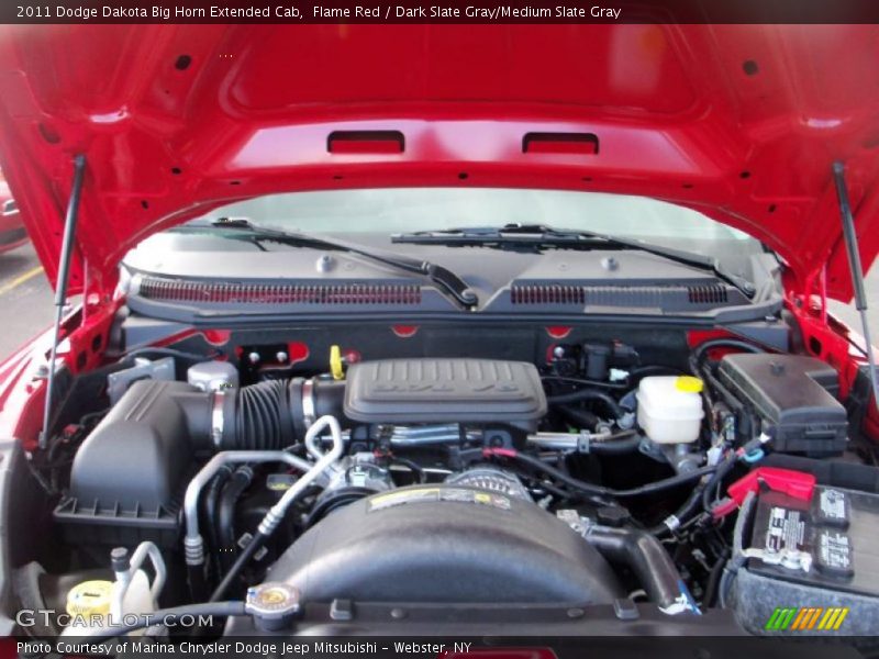 Flame Red / Dark Slate Gray/Medium Slate Gray 2011 Dodge Dakota Big Horn Extended Cab