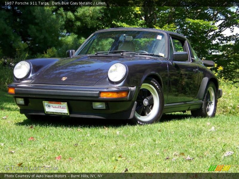 Dark Blue Grey Metallic / Linen 1987 Porsche 911 Targa