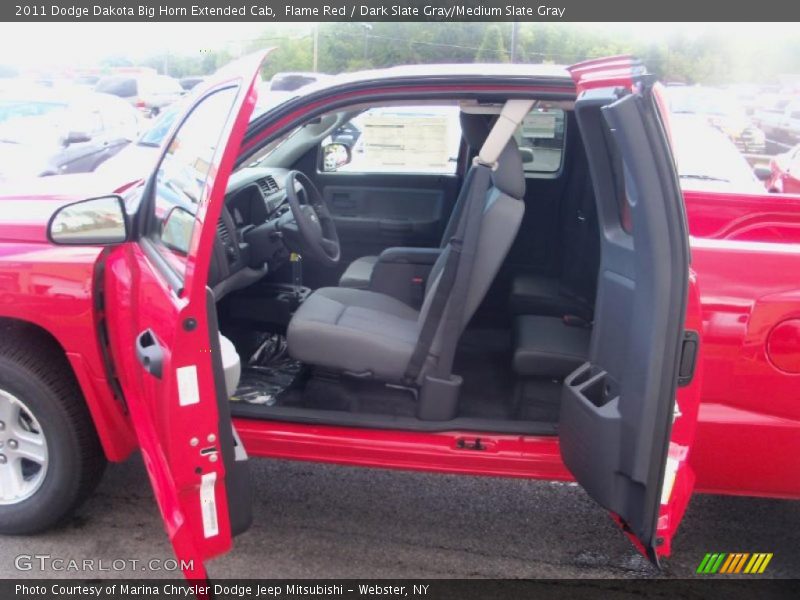Flame Red / Dark Slate Gray/Medium Slate Gray 2011 Dodge Dakota Big Horn Extended Cab