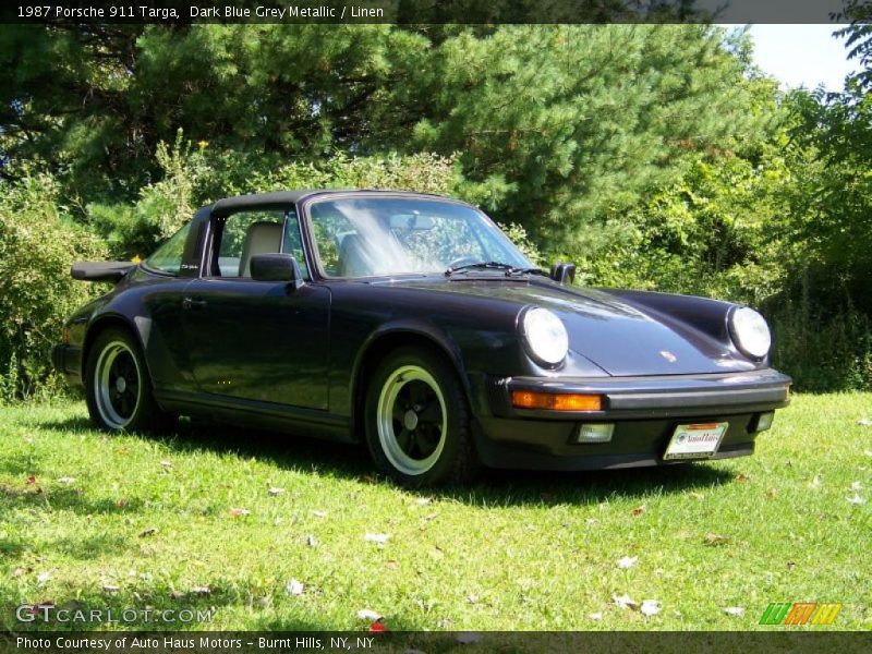 Dark Blue Grey Metallic / Linen 1987 Porsche 911 Targa