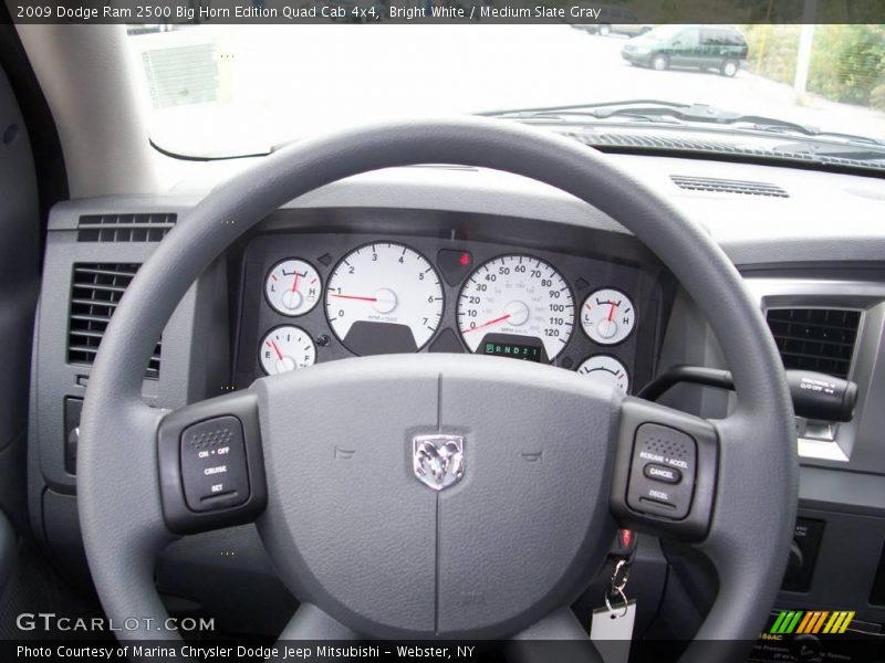 Bright White / Medium Slate Gray 2009 Dodge Ram 2500 Big Horn Edition Quad Cab 4x4