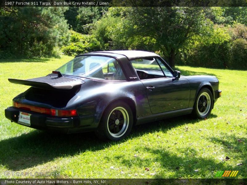 Dark Blue Grey Metallic / Linen 1987 Porsche 911 Targa