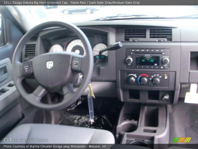 Flame Red / Dark Slate Gray/Medium Slate Gray 2011 Dodge Dakota Big Horn Extended Cab