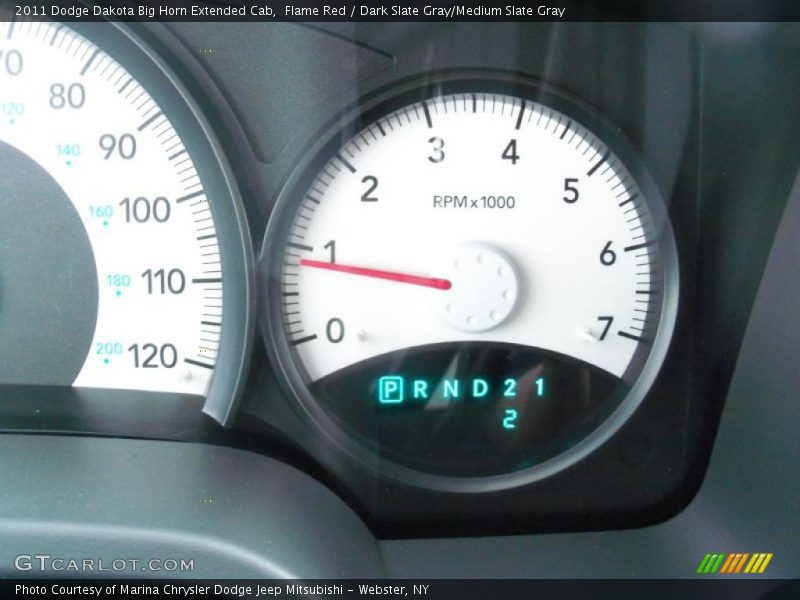 Flame Red / Dark Slate Gray/Medium Slate Gray 2011 Dodge Dakota Big Horn Extended Cab