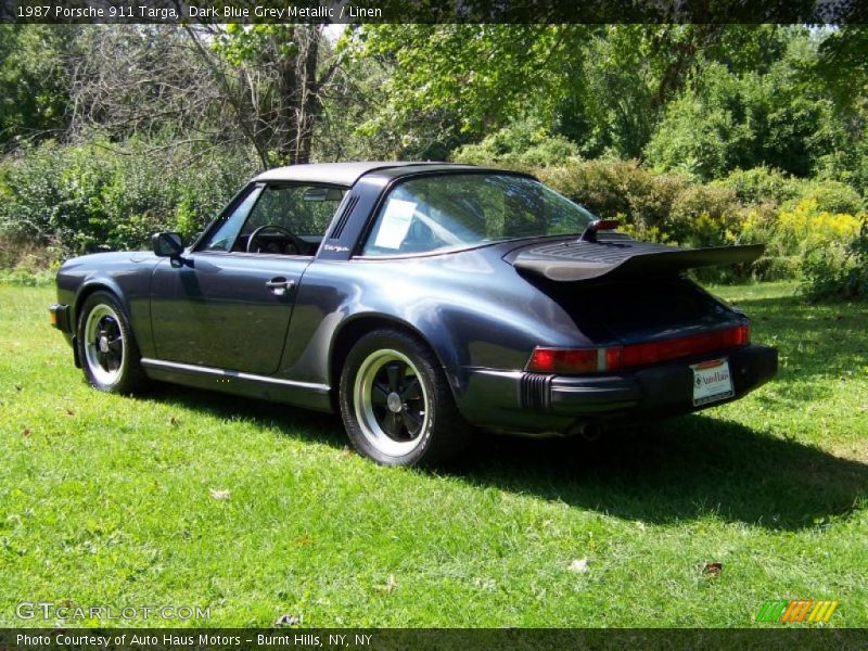 Dark Blue Grey Metallic / Linen 1987 Porsche 911 Targa