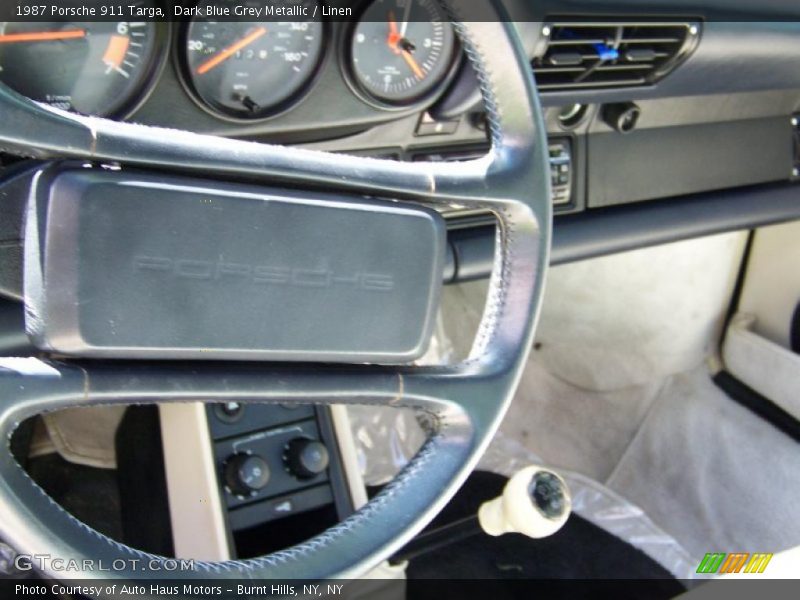 Dark Blue Grey Metallic / Linen 1987 Porsche 911 Targa