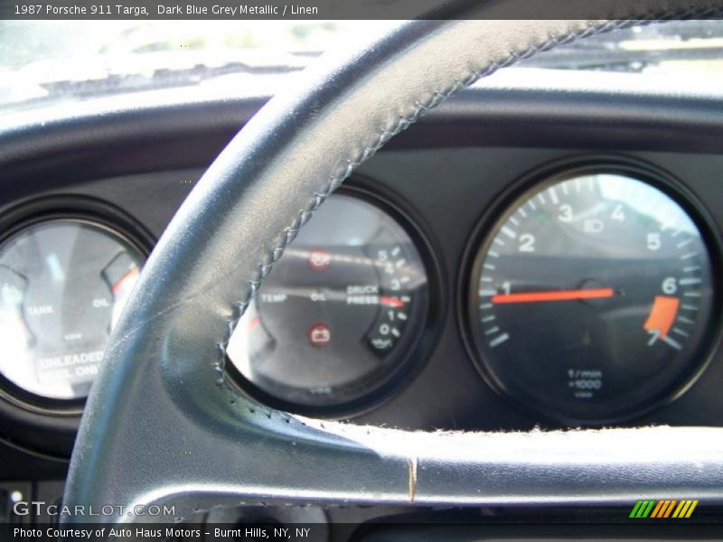 Dark Blue Grey Metallic / Linen 1987 Porsche 911 Targa