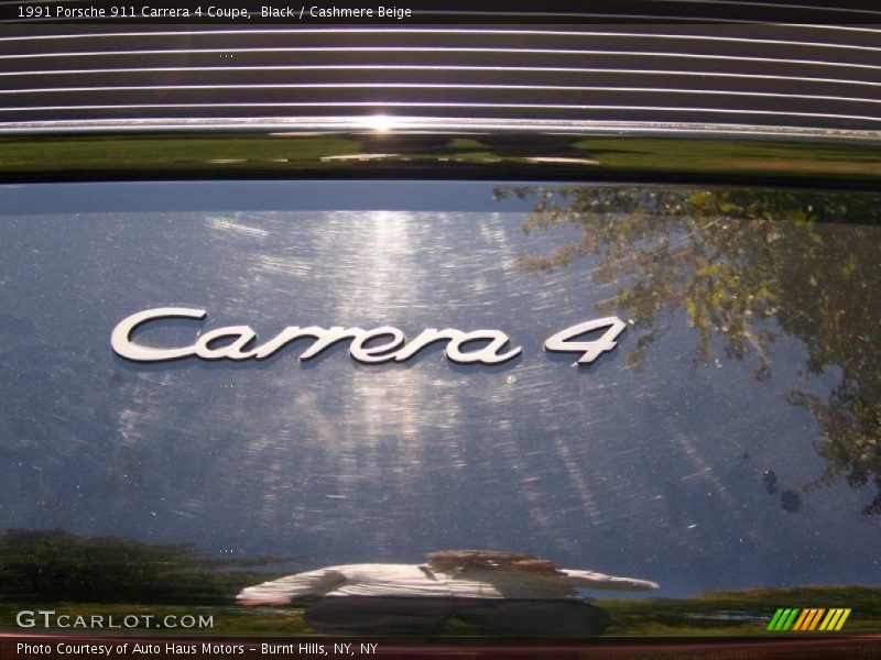 Black / Cashmere Beige 1991 Porsche 911 Carrera 4 Coupe