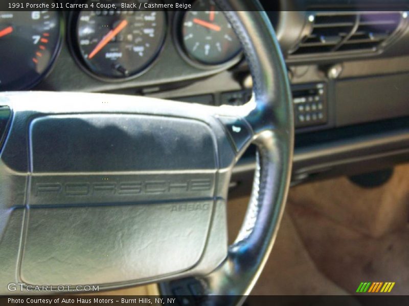 Black / Cashmere Beige 1991 Porsche 911 Carrera 4 Coupe