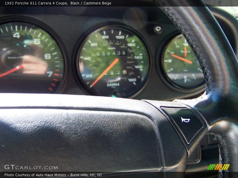Black / Cashmere Beige 1991 Porsche 911 Carrera 4 Coupe