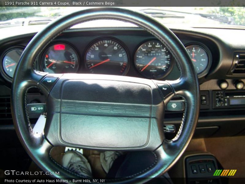 Black / Cashmere Beige 1991 Porsche 911 Carrera 4 Coupe