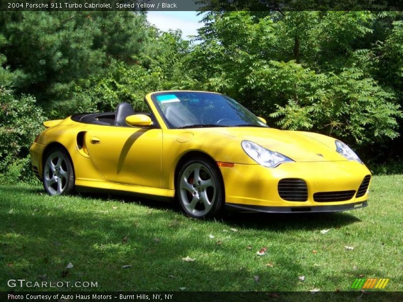 Speed Yellow / Black 2004 Porsche 911 Turbo Cabriolet