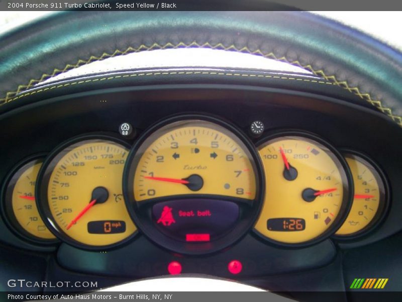 Speed Yellow / Black 2004 Porsche 911 Turbo Cabriolet