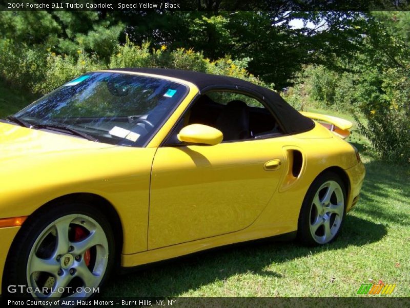 Speed Yellow / Black 2004 Porsche 911 Turbo Cabriolet