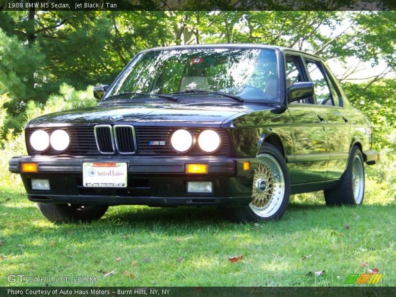 Jet Black / Tan 1988 BMW M5 Sedan