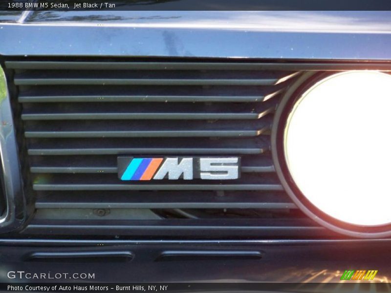 Jet Black / Tan 1988 BMW M5 Sedan