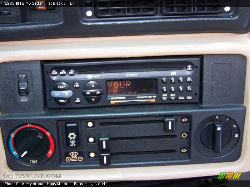 Jet Black / Tan 1988 BMW M5 Sedan