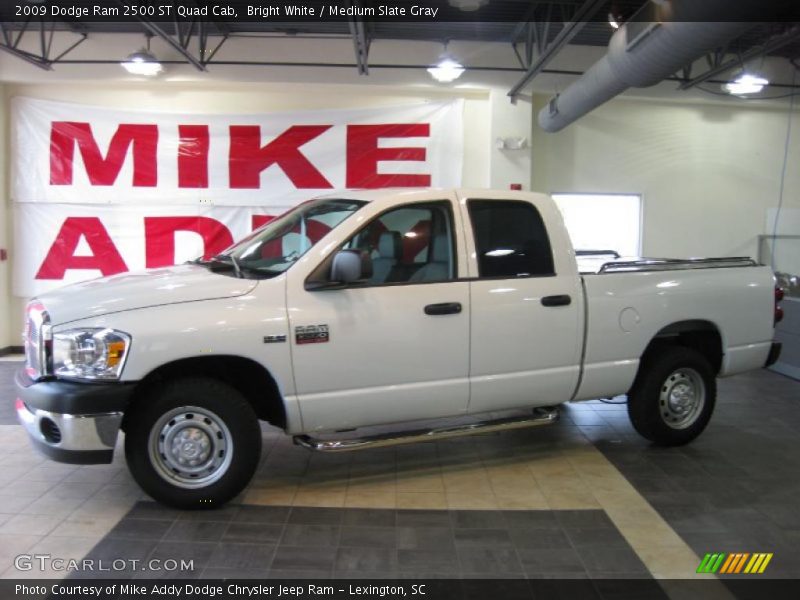 Bright White / Medium Slate Gray 2009 Dodge Ram 2500 ST Quad Cab