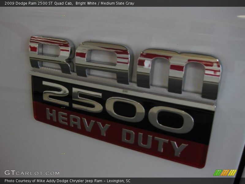 Bright White / Medium Slate Gray 2009 Dodge Ram 2500 ST Quad Cab