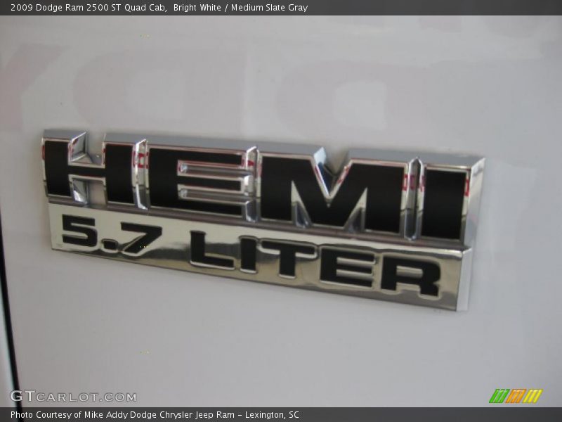 Bright White / Medium Slate Gray 2009 Dodge Ram 2500 ST Quad Cab