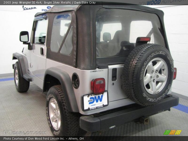 Bright Silver Metallic / Dark Slate Gray 2003 Jeep Wrangler SE 4x4