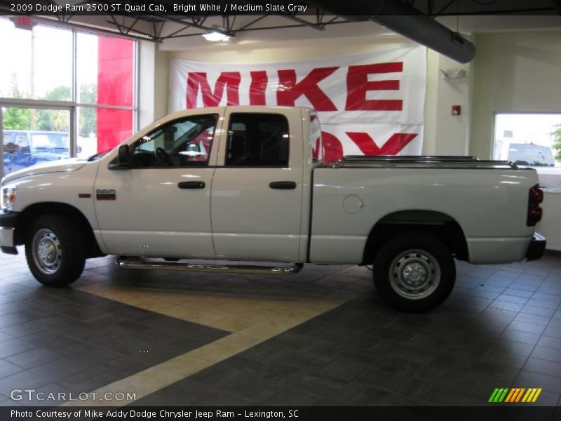 Bright White / Medium Slate Gray 2009 Dodge Ram 2500 ST Quad Cab