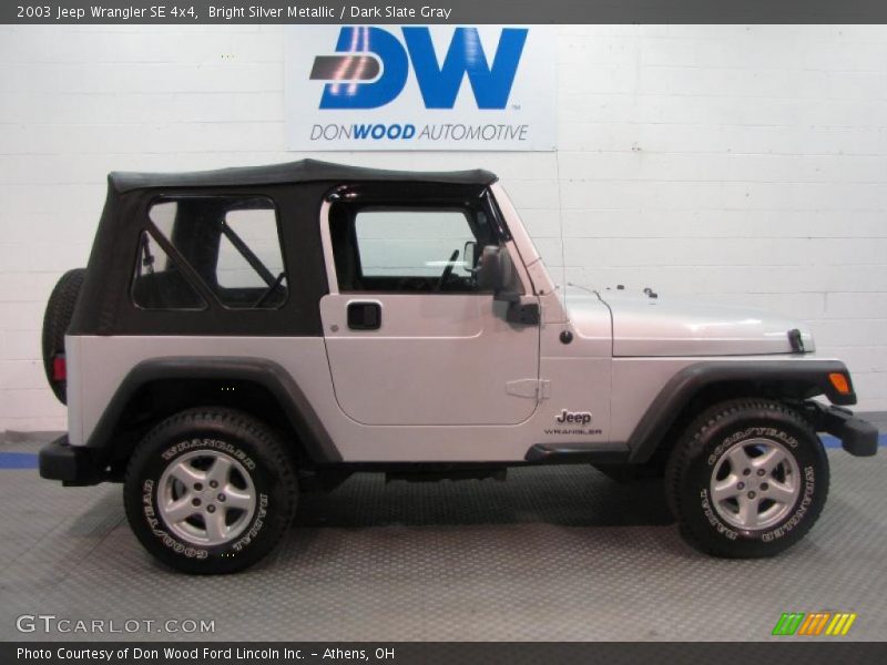 Bright Silver Metallic / Dark Slate Gray 2003 Jeep Wrangler SE 4x4