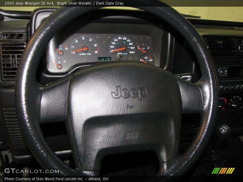 Bright Silver Metallic / Dark Slate Gray 2003 Jeep Wrangler SE 4x4