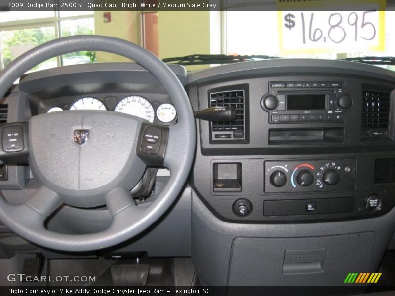 Bright White / Medium Slate Gray 2009 Dodge Ram 2500 ST Quad Cab