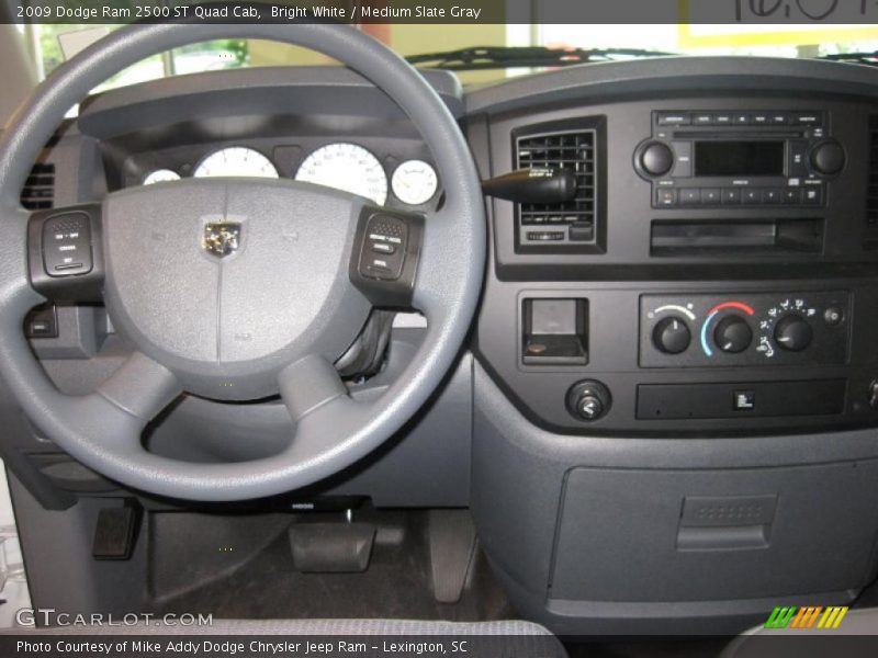 Bright White / Medium Slate Gray 2009 Dodge Ram 2500 ST Quad Cab