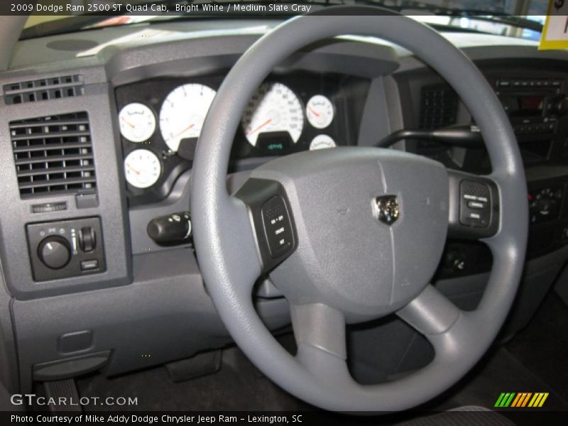 Bright White / Medium Slate Gray 2009 Dodge Ram 2500 ST Quad Cab