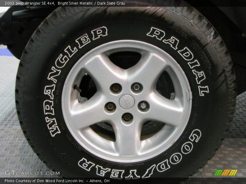 Bright Silver Metallic / Dark Slate Gray 2003 Jeep Wrangler SE 4x4