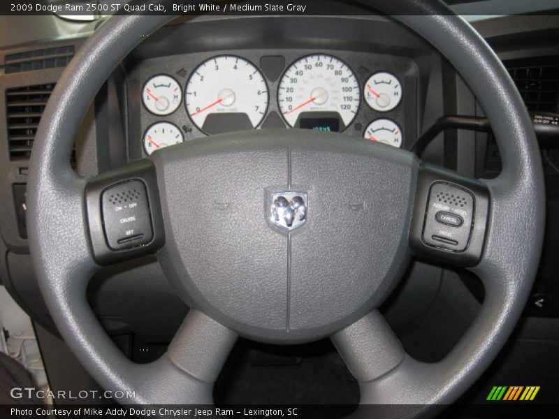 Bright White / Medium Slate Gray 2009 Dodge Ram 2500 ST Quad Cab