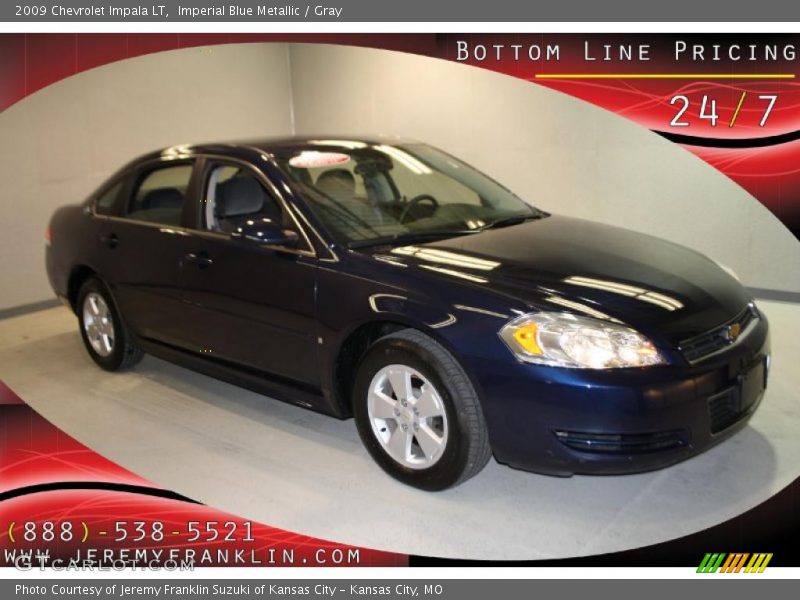 Imperial Blue Metallic / Gray 2009 Chevrolet Impala LT