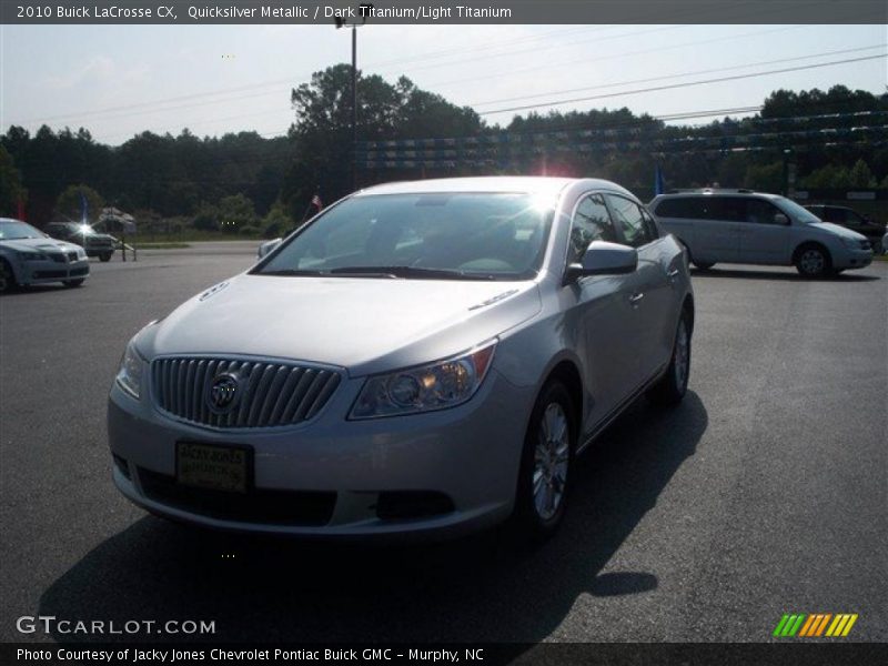 Quicksilver Metallic / Dark Titanium/Light Titanium 2010 Buick LaCrosse CX