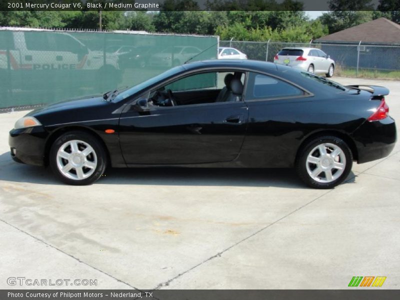 Black / Medium Graphite 2001 Mercury Cougar V6