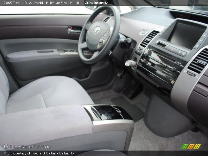 Millenium Silver Metallic / Gray/Burgundy 2005 Toyota Prius Hybrid