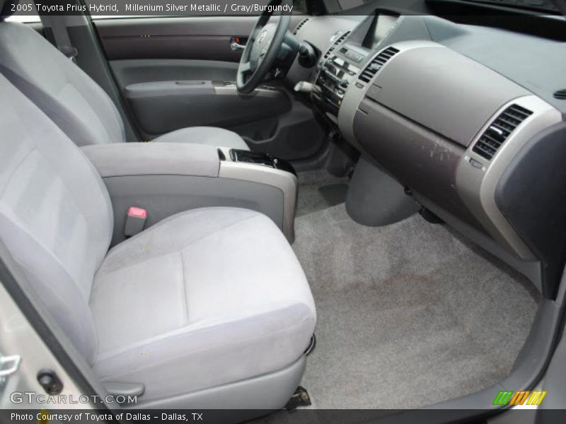Millenium Silver Metallic / Gray/Burgundy 2005 Toyota Prius Hybrid